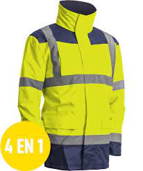 [7KANY-XS] 7KANY - KANATA Parka 4/1 polyes. hi-viz jaune/marine (XS)