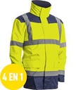 7KANY - KANATA Parka 4/1 polyes. hi-viz jaune/marine