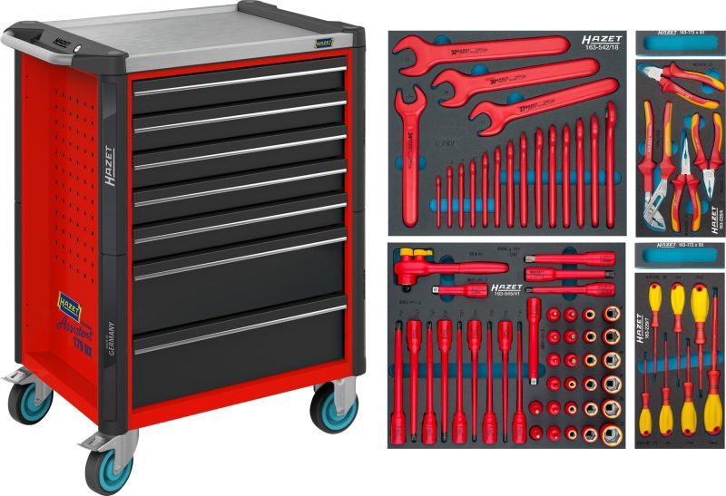 [179NX-7/70KV] HAZET - Servante d'atelier Assistent® ∙ avec assortiment ∙ 70 pièces