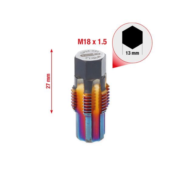 [150.2543] 150.2543 KS-TOOLS GEWINDESCHNEIDER MIT FÜHRUNGSBOLZEN FÜR LAMBDASONDEN M18X1.5 KS-TOOLS (PIECE)