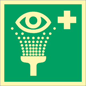 [60726] Augenspüleinrichtung, ISO 7010, Kunststoff, langnachleuchtend,160-mcd,200x200 mm