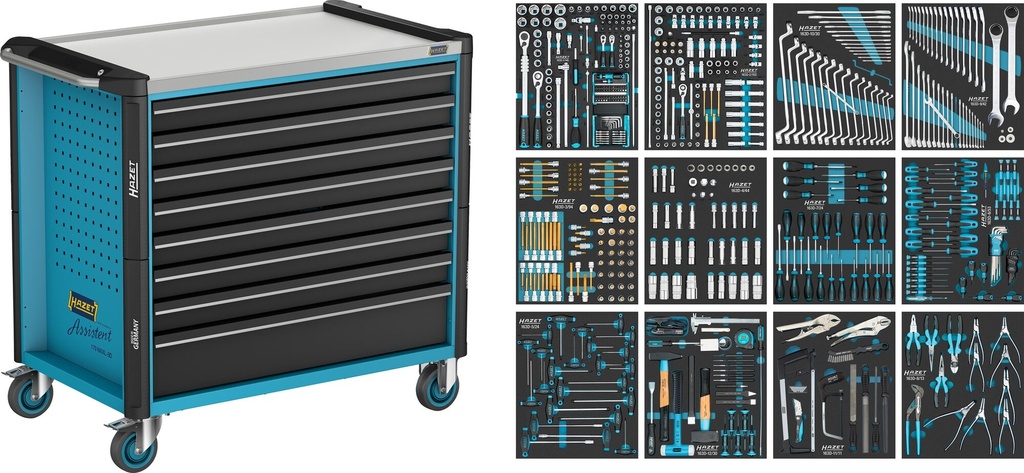 [179NXXL-8D/619] HAZET - Servante d'atelier Assistent® ∙ avec assortiment ∙ 619 pièces
