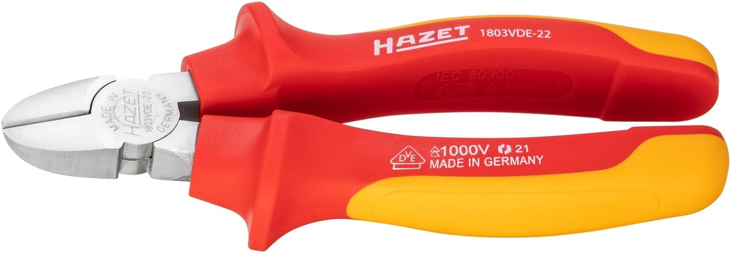 HAZET - Pince coupante diagonale ∙ avec isolation de protection