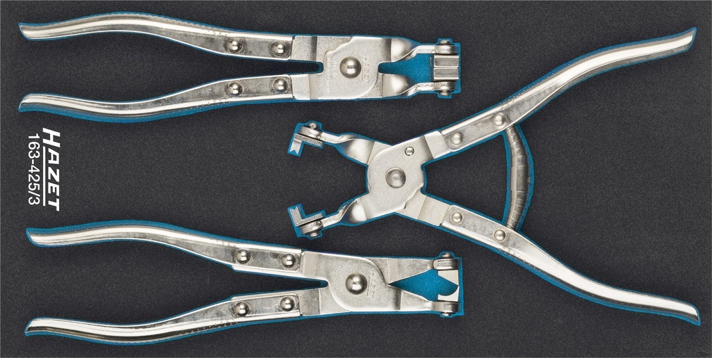 HAZET Jeu de pinces pour colliers de serrage 163-425/3 ∙ 3 pièces