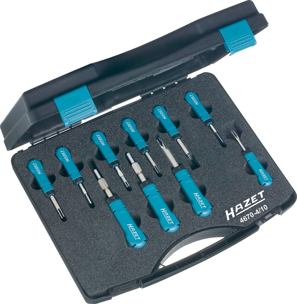 [4670-4/10] HAZET - Assortiment de déconnecteurs de câbles