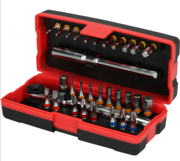 KS Tools 918.3015 Coffret de 28 embouts de vissage 1/4'' à code couleur TORSIONpower®