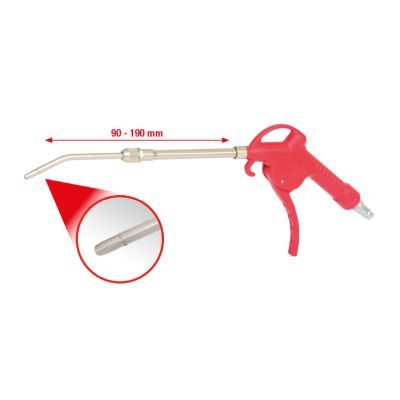 [515.1907] KS Tools 515.1907 Soufflette avec Buse Réglable de 65 à 280 mm Tête Pivotante 360° 1/4'' 635 M