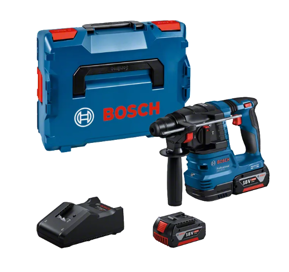 [0611924002] BOSCH 0611924002 Marteau-perforateur sans fil GBH 18V-22 (2x GBA 18V 4,0 Ah, chargeur GAL 18V-40)