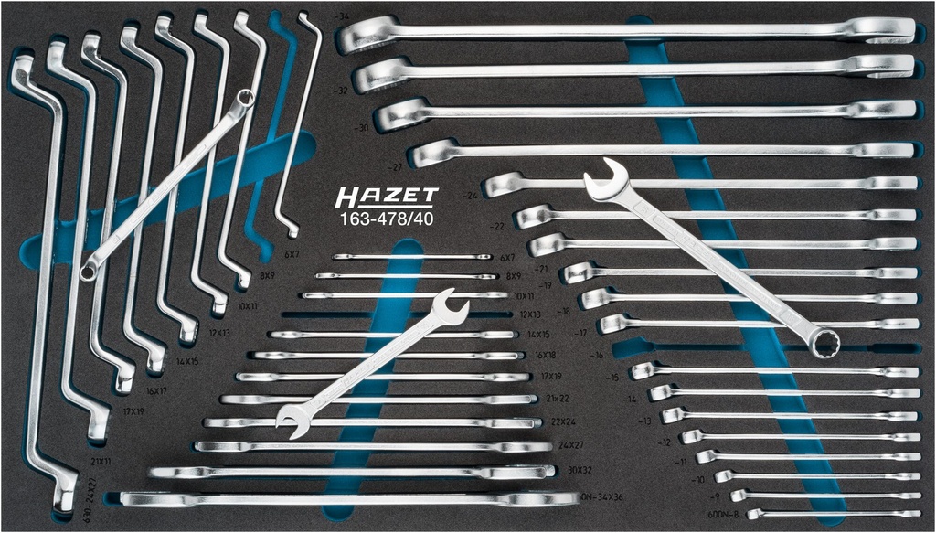 [163-478/40] HAZET - Jeu de clés de serrage