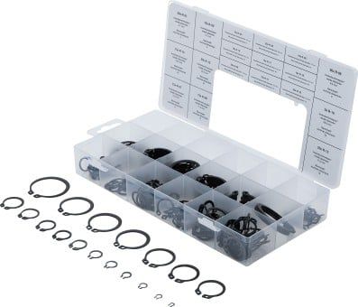 [8046BG] BGS - 8046 - Assortiment de circlips extérieurs Ø 3 - 32 mm 300 pièces