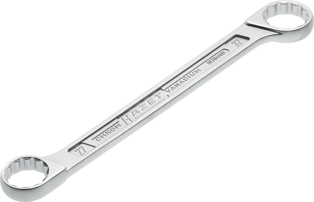 [610N-27X32] HAZET Clé polygonale double 610N-27X32 ∙ Profil Traction à 12 pans extérieurs ∙ Taille 27 x 32 mm