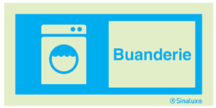 [F2288] [⚠Déstockage] PICTO BUANDERIE 150x75 PVC photoluminescent