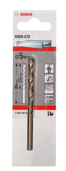 Foret HSS-CO 5x52x86mm