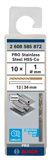 [2608585872] 10x Foret HSS-CO 1x12x34mm