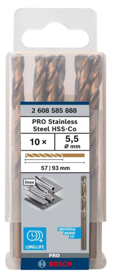 [2608585888] 10x Foret HSS-CO 5,5x57x93mm
