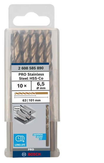 [2608585890] 10x Foret HSS-CO 6,5x63x101mm