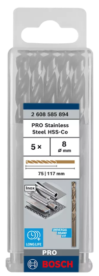 [2608585894] 5x Foret HSS-CO 8x75x117mm