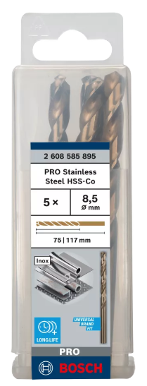 [2608585895] 5x Foret HSS-CO 8,5x75x117mm