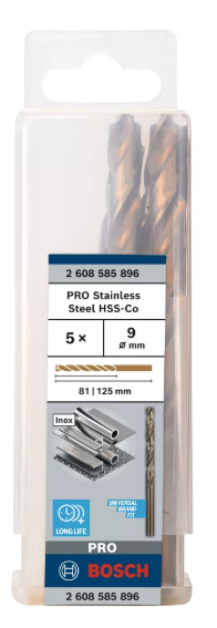 [2608585896] 5x Foret HSS-CO 9x81x125mm