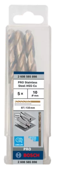[2608585898] 5x Foret HSS-CO 10x87x133mm