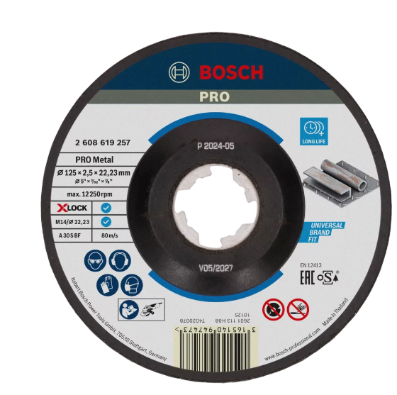 [2608619257] X-LOCK Disque à tronçonner Expert for Metal 125x2.5x22.23mm, bombée