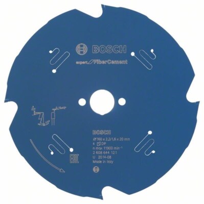 [2608644121] [⚠Déstockage] Lame de Scie Circulaire Expert pour Fiber Cement 160 x 20 x 2,2 mm, 4D