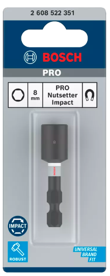 Douille Impact Control 8 mm 1/4''