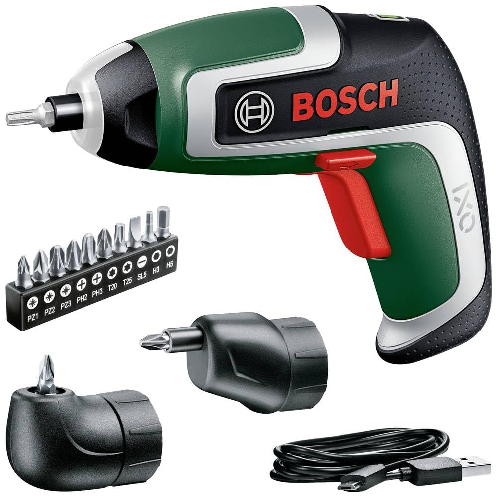 [06039E0001] [⚠Déstockage] Visseuse sans fil IXO 7 Set (Chargeur Micro USB, batterie 3,6 V Li-Ion intégrée (2,0 Ah), set de 10 embouts de vissage, renvoi d'angle et un porte-embout excentré)