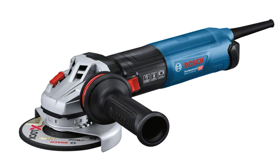 [06017D0700] Meuleuse Angulaire GWS 17-125 SB (Poignée supplémentaire vibration control, capot de protection, capot de protection spécial tronçonnage enclipsable, clé à ergots, flasque de serrage, ecrou de serrage,  filtre à poussière, ecrou de serrage rapide SDS)