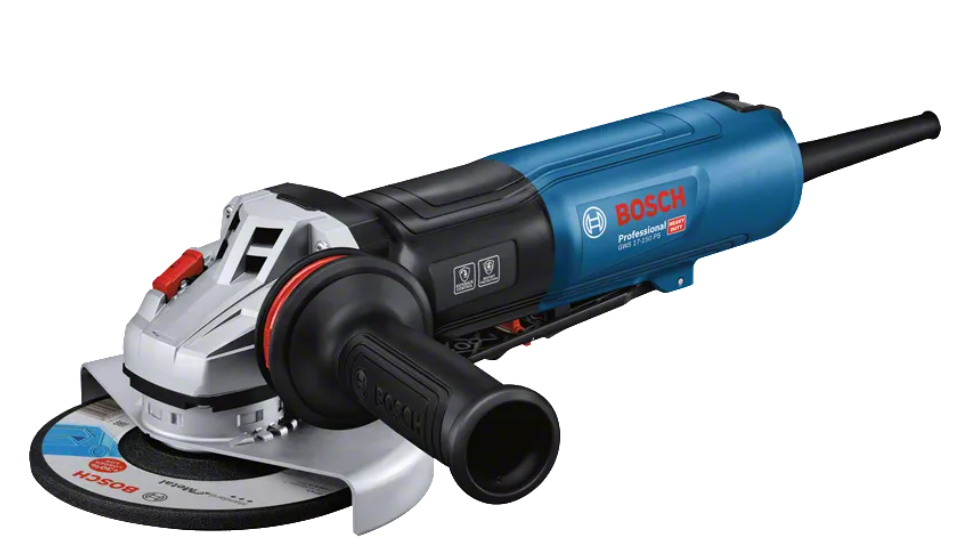 [06017D1600] [⚠Déstockage] Meuleuse Angulaire GWS 17-150 PS (Poignée supplémentaire vibration control, capot de protection, capot de protection spécial tronçonnage enclipsable, clé à ergots, flasque de serrage, ecrou de serrage,  filtre à poussière)