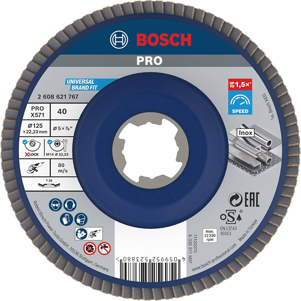 [2608621767] X-LOCK Disque à lamelles déporté plastique Ø125mm, G 40, X571, 
Best for Metal