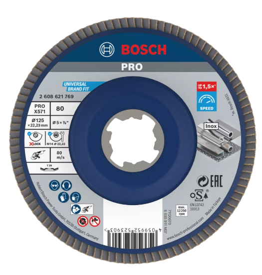 [2608621769] X-LOCK Disque à lamelles déporté plastique Ø125mm, G 80, X571, 
Best for Metal
