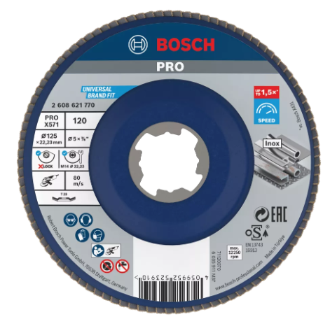 [2608621770] X-LOCK Disque à lamelles déporté plastique Ø125mm, G 120, X571, 
Best for Metal