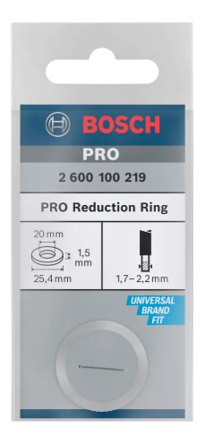 [2600100219] Bague de réduction pour lames de scie circulaire 25,4 x 20 x 1,5 mm