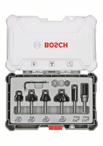 [2607017469] [⚠Déstockage] Set 6 pièces fraises arrondir et profiler 8mm 