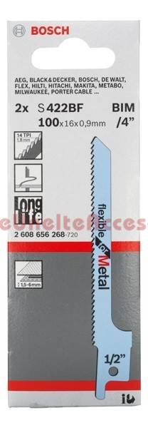 [2608656268] [⚠Déstockage] Lame de Scie Sabre S 422 BF Flexible for Metal 2x