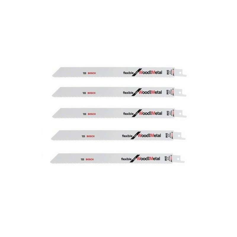 [2608656021] Lame de Scie Sabre S 1122 HF Flexible for Wood and Metal 5x