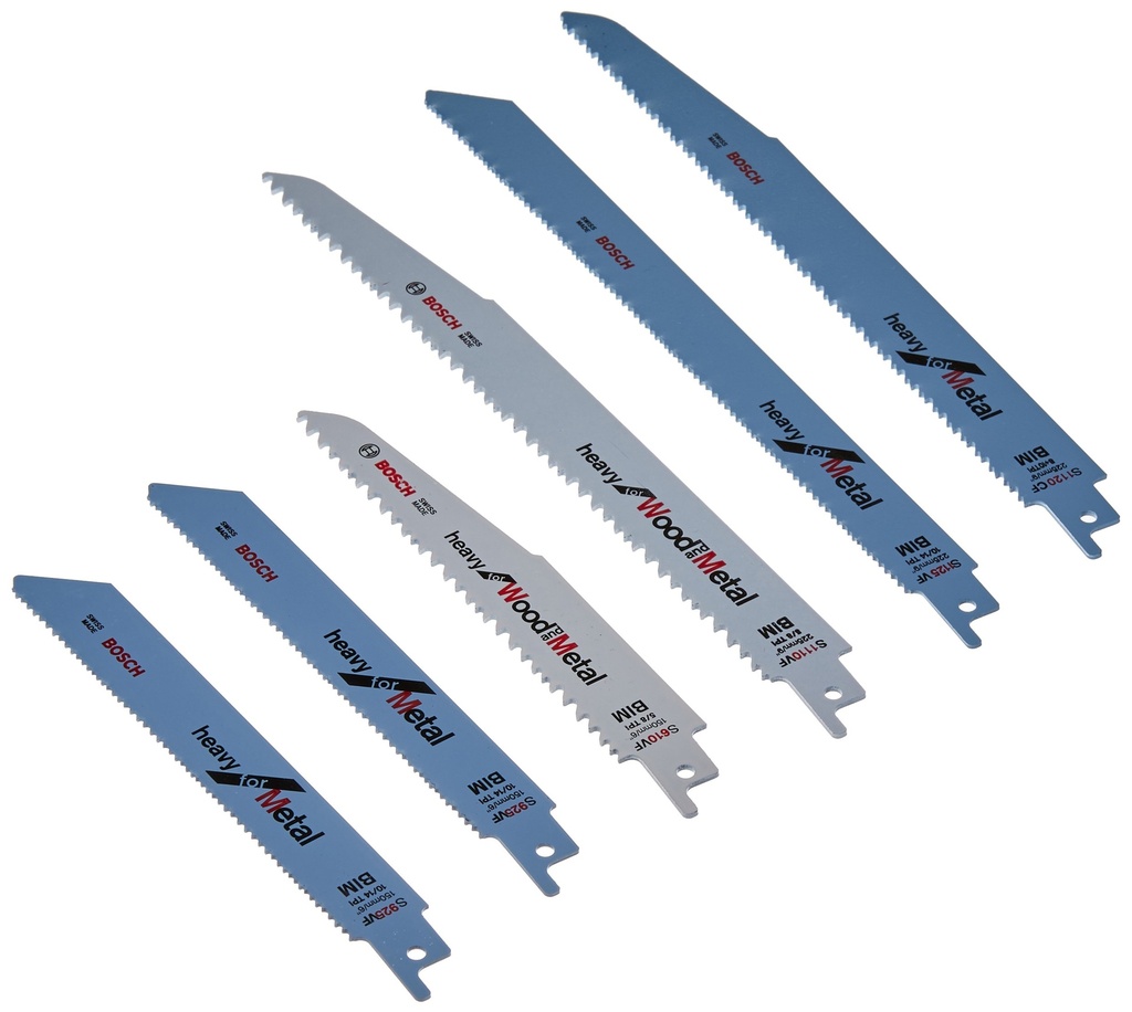 [2607010907] Set 6 pièces lame de scie sabre Demolition, S925VF (2x); S610VF; S1110VF; S1125 VF; S1120CF