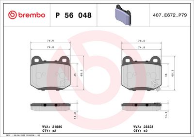 [⚠Déstockage] PLAQUETTES DE FREIN BREMBO