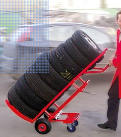 KSTools 160.0055 Chariot pour Pneus - Rouge - 300kg