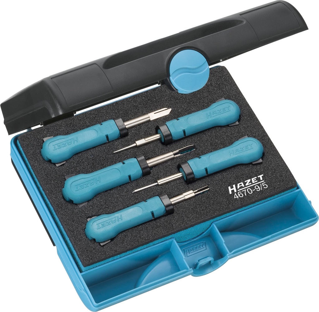 [4670-9/5] HAZET - Assortiment de déconnecteurs de câbles