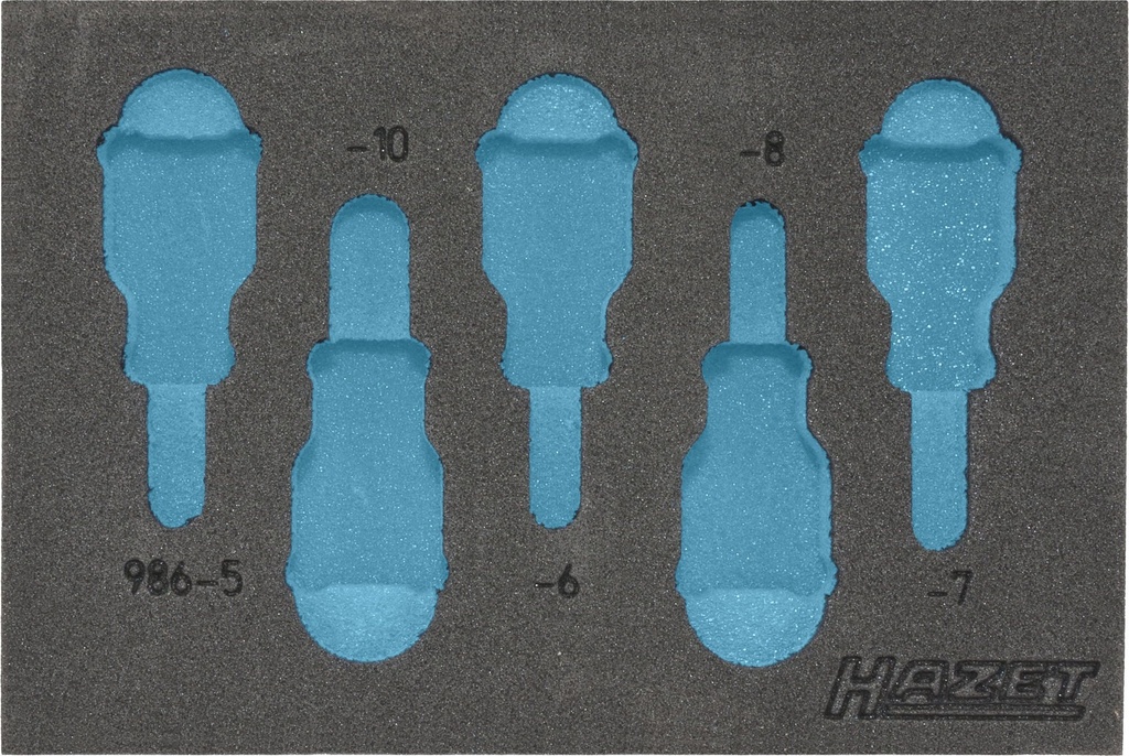 [163-215L] HAZET Garniture en mousse souple bimatière 163-215L ∙ L x l : 172 mm x 114 mm