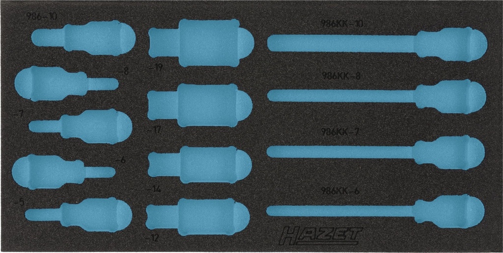 [163-220L] HAZET - Garniture en mousse souple bimatière