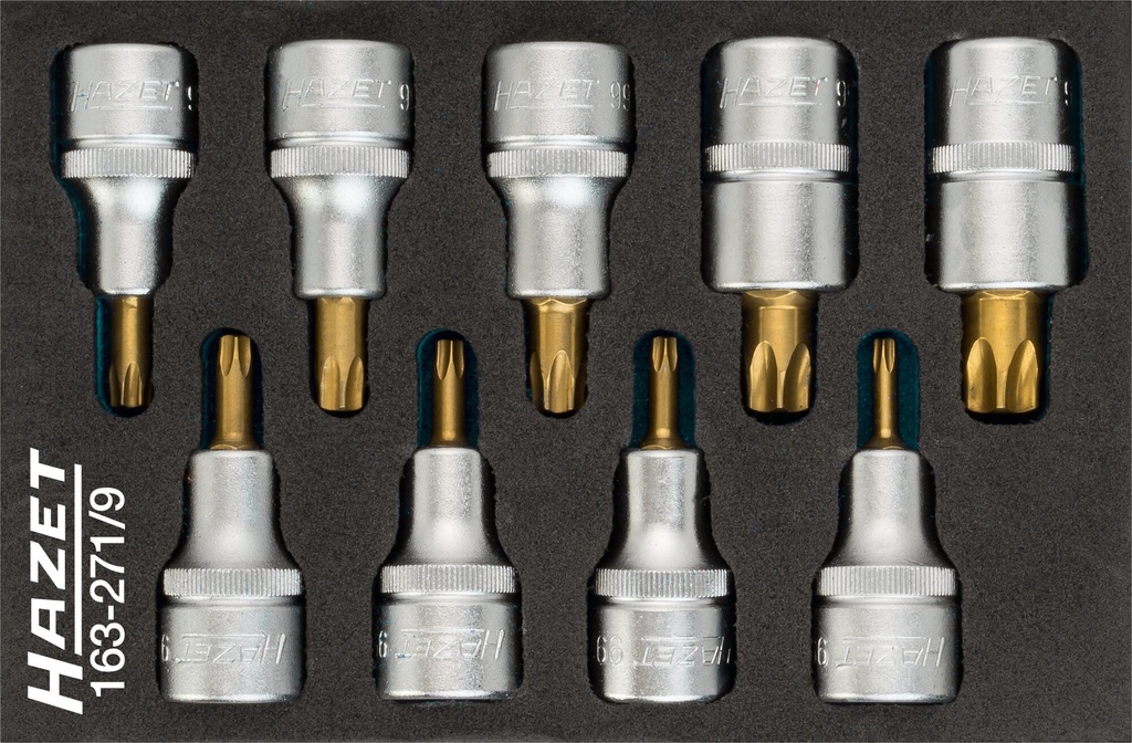 [163-271/9] HAZET - Jeu de douilles mâles TORX®