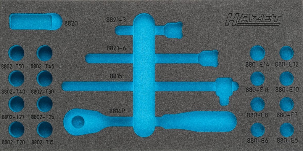 [163-348L] HAZET - Garniture en mousse souple bimatière