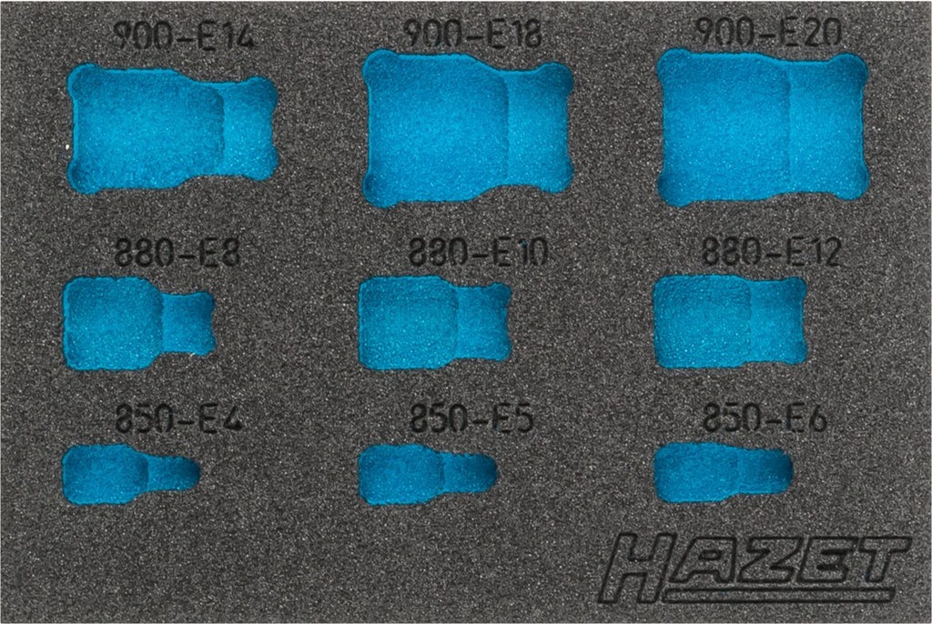 [163-360L] HAZET - Garniture en mousse souple bimatière