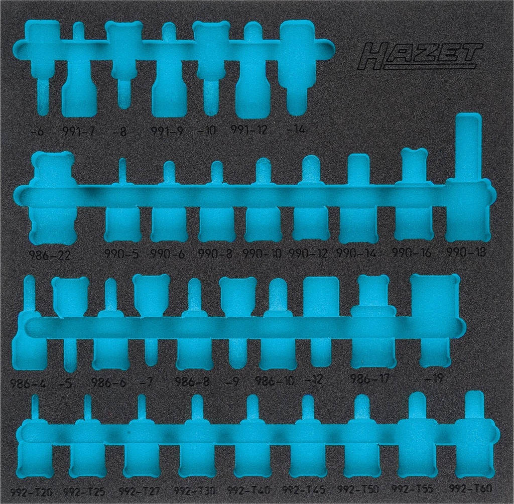 [163-407L] HAZET - Garniture en mousse souple bimatière