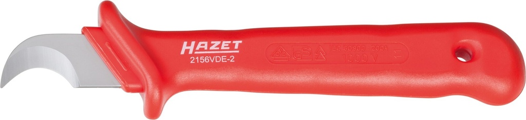 [2156VDE-2] HAZET - Couteau pour câbles et à dénuder ∙ avec isolation de protection