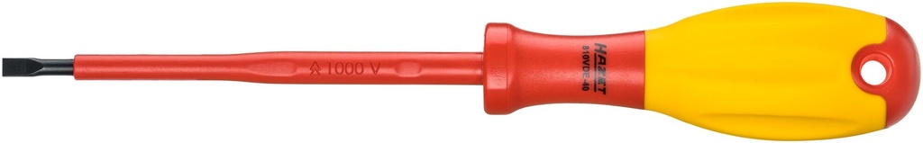 [810VDE-40] HAZET Tournevis d'électricien ∙ avec isolation de protection 810VDE-40 ∙ Profil à fente ∙ Taille 0,8 x 4 mm