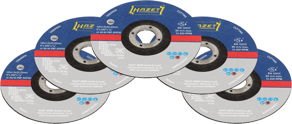 [9233-010/5] HAZET - Jeu de disques à tronçonner ∙ 5 pièces